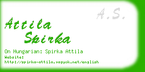 attila spirka business card